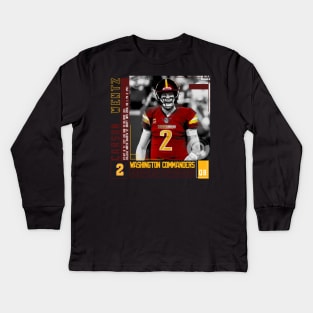 Carson Wentz Paper Poster Kids Long Sleeve T-Shirt